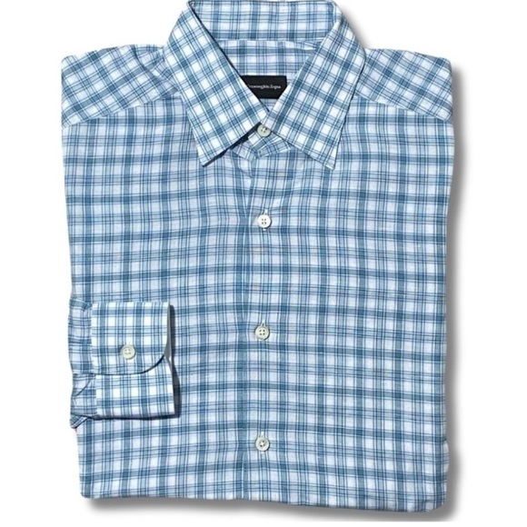 Ermenegildo Zegna Men’s Button Down Linen/ Cotton Shirt Size S - Picture 1 of 10